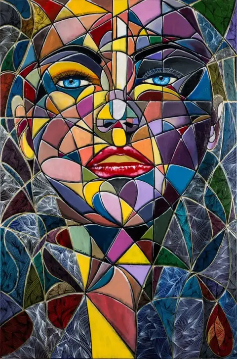 MAXIMA · Colors of Life, Oil, Acrylic on canvas, 24 Karat Gold leaf, 80 x 120 cm · Gemälde von Thomas Salamonski