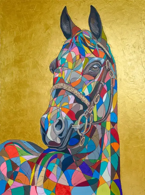 PASSION · Colors of Life, Acrylic on canvas, partly 24 Karat Gold leaf, 160 x 120 cm · Gemälde von Thomas Salamonski