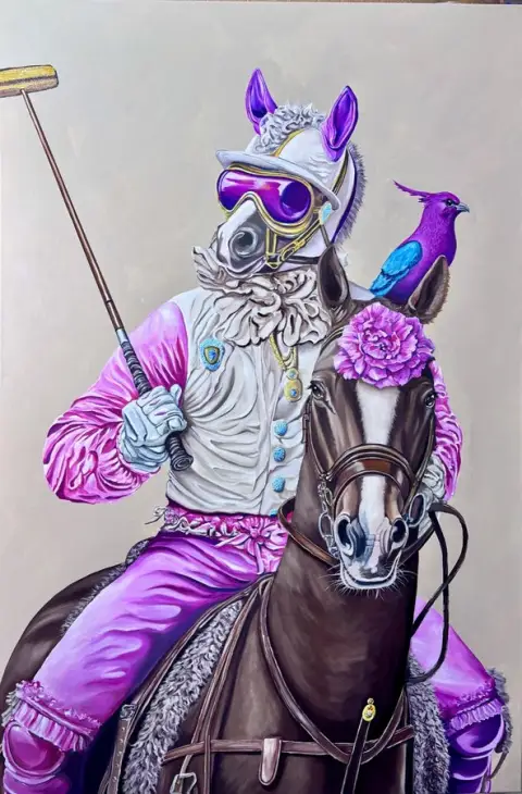POLO PLAYER · Special, Oil, Acrylic on canvas, 120 x 80 cm · Gemälde von Thomas Salamonski