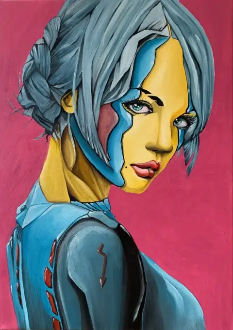 PINK POWER · Pink Power, Acrylic on canvas, 50 x 70 cm · Gemälde von Thomas Salamonski