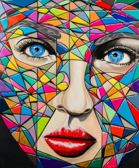 TARA · Colors of Life, Acrylic on canvas, partly 24 karat gold leaf, 120 x 100 cm · Gemälde von Thomas Salamonski