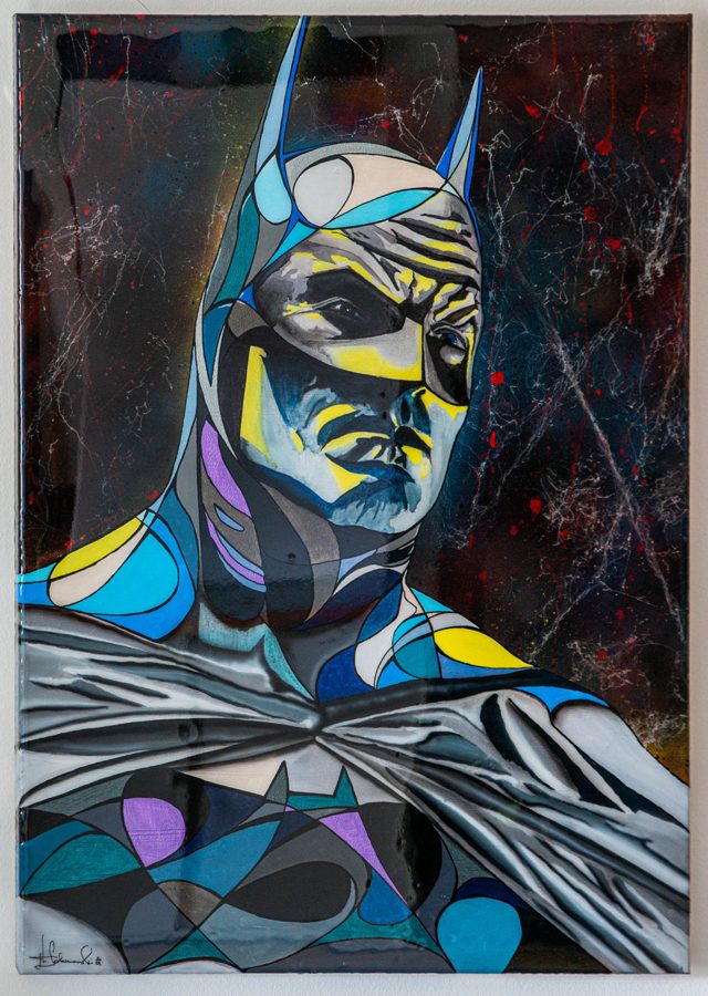 BATMAN · HEROS, Acrylic on wooden canvas, sealed with resin, 70 x 100 cm · Gemälde von Thomas Salamonski